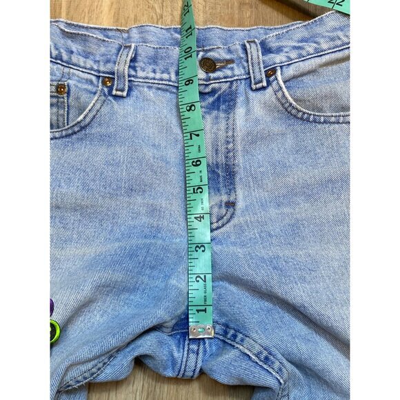 Vintage Lee‎ High-Waisted Light Wash Blue Jeans Patches Womens Size 9 - Picture 4 of 6